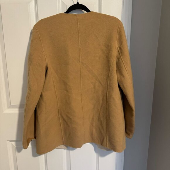 Dana Buchman Tan Wool Open Front Cardigan - Size 8 - Picture 8 of 9